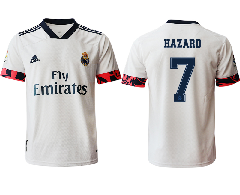 Men 2020-2021 club Real Madrid home aaa version #7 white Soccer Jerseys2